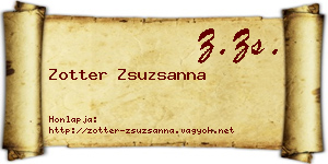 Zotter Zsuzsanna névjegykártya