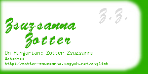 zsuzsanna zotter business card